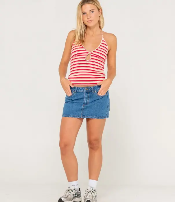 RUSTY Emma Cut Out Halter Neck Top