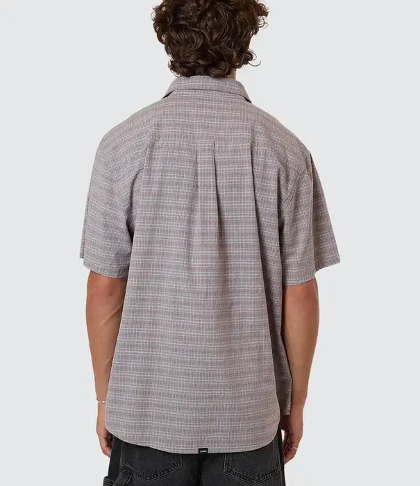 THRILLS Minimal Thrills Stripe Check Short Sleeve Shirt