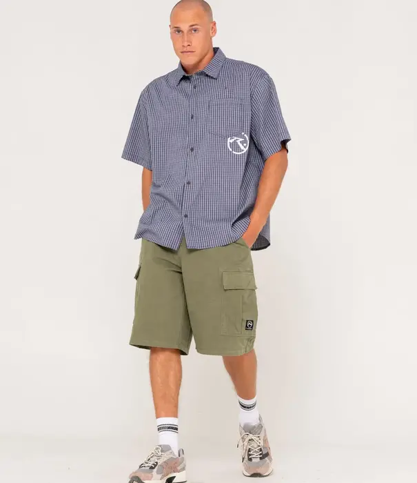 RUSTY Resno Recon Button Up Check Shirt
