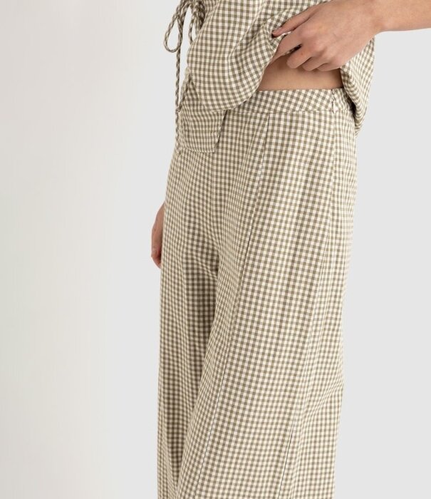 RHYTHM Lola Check Wide Pant