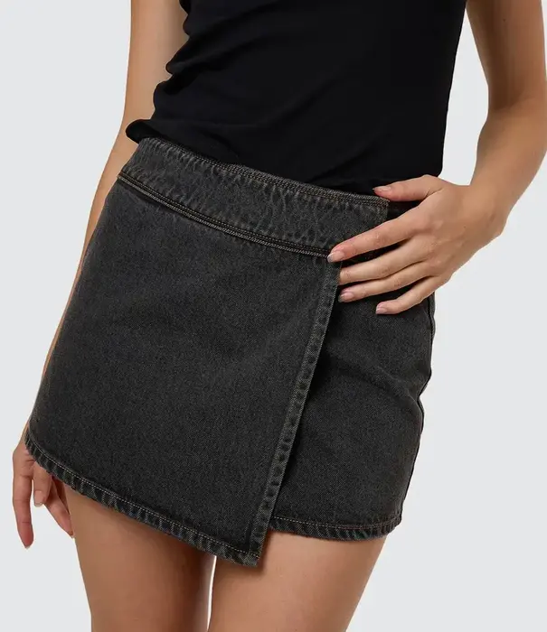 THRILLS Night Shift Wrap Mini Skirt