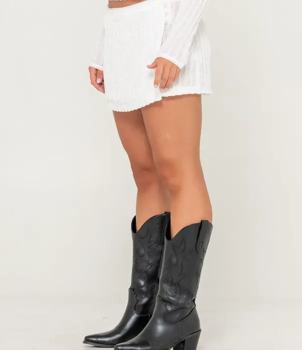 RUSTY I Kissed A Pearl Wrap Mini Skirt
