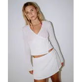 I Kissed A Pearl Wrap L/S Top