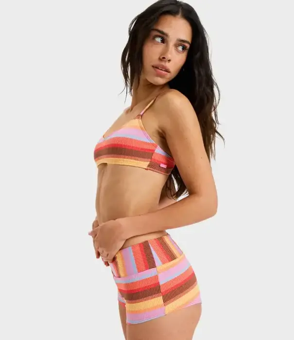 ROXY Sunset Stripe Mid Waist Shorty
