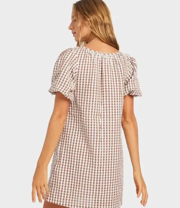 ROXY Delilah Check Mini Dress