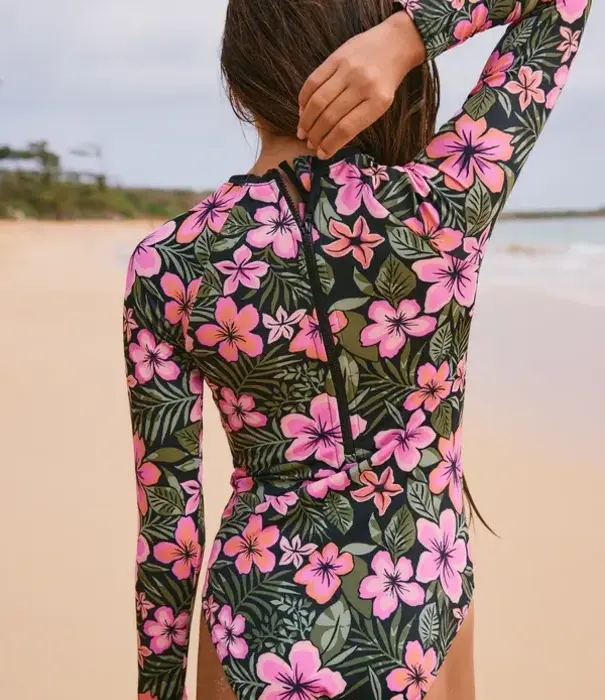 ROXY Girls Active Floral L/S  Onesie