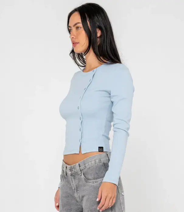 RUSTY Button Up Long Sleeve Top