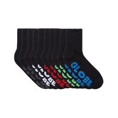 Kids 5 Pack Stealth Crew Sock Black 2-8