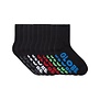 Kids 5 Pack Stealth Crew Sock Black 2-8