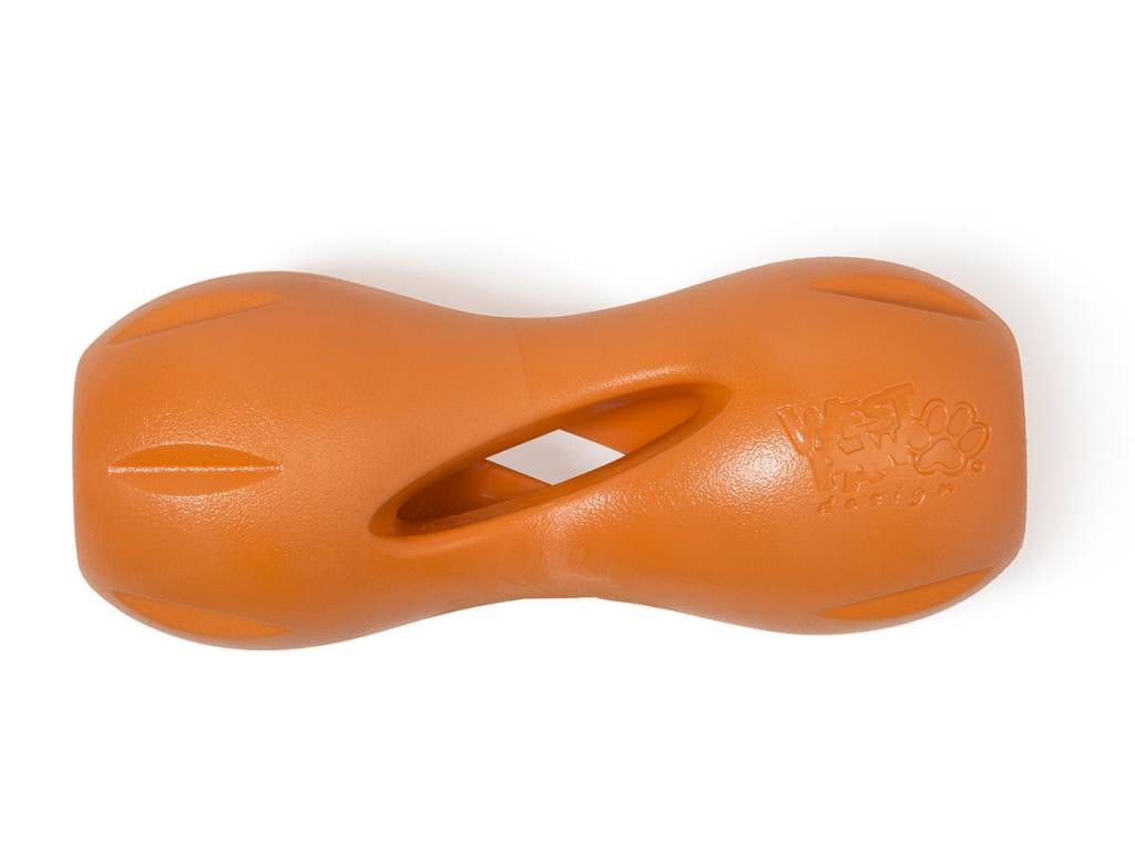 West Paw Zogoflex Qwizl Dog Toy Tangerine New