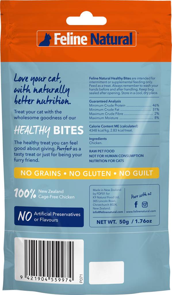 K9 Natural Feline Natural - Chicken Healthy Bite Cat Treats