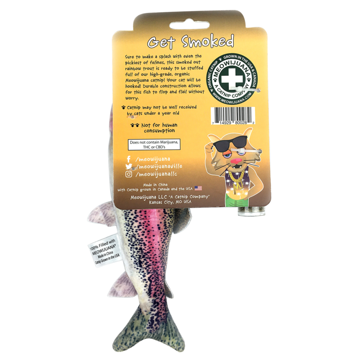 Meowijuana Meowijuana - Get Smoked Fish Refillable Catnip Toy