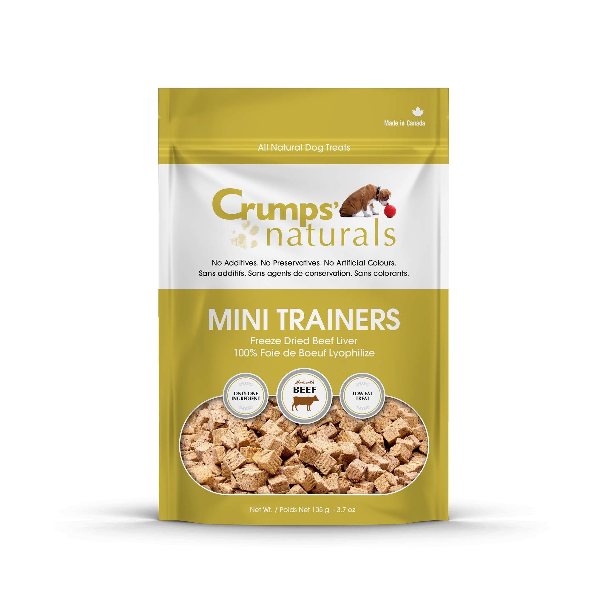 Crumps' Naturals Crumps' - Mini Trainers Beef  Treat 3.7oz Bag