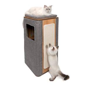 Catit - Cubo Cat Tower Stone (17 x 17 x 34 in)