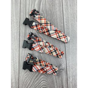 The Grey Dog The Grey Dog - Clip Collar Red and White Plaid