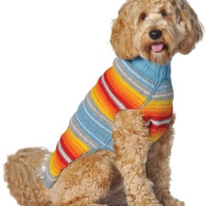 Chilly Dog Sweaters - Turquoise Serape  / TAKE 30% OFF