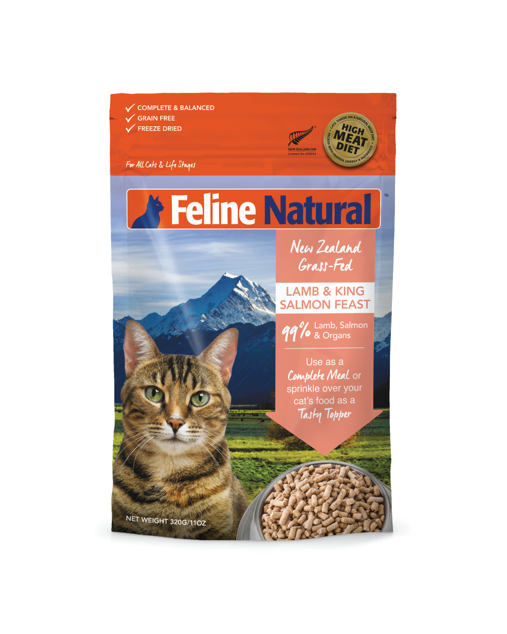 K9 Natural Feline Natural - Lamb & Salmon Freeze Dried Cat Food