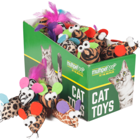 Multipet -Safari Feather Mice Cat Toy