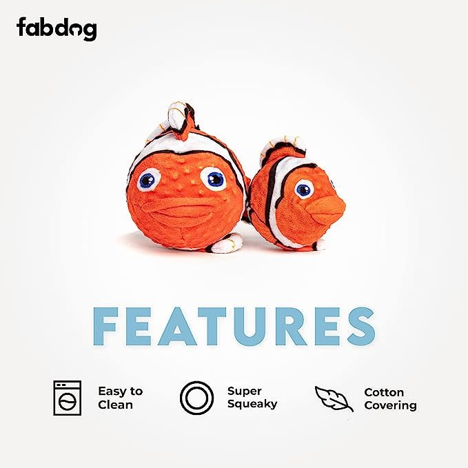 fabdog FabDog - Clown Fish FaBall Dog Toy