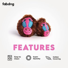 fabdog FabDog - Baboon FaBall Dog Toy