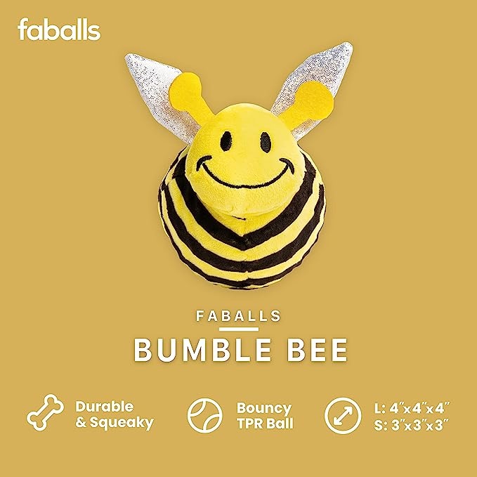 fabdog FabDog - Bumble Bee FaBall Dog Toy