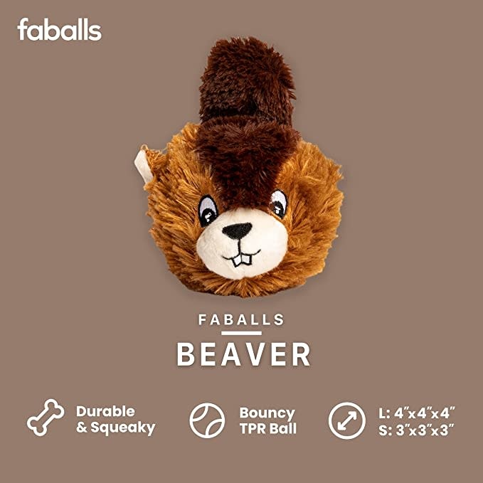 fabdog FabDog - Beaver FaBall Dog Toy
