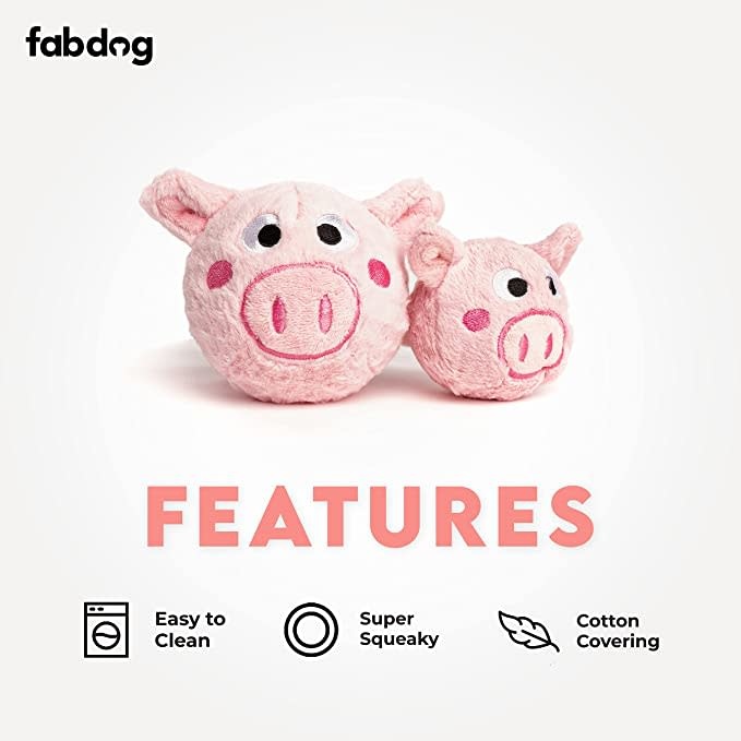 fabdog FabDog - Pig FaBall Dog Toy