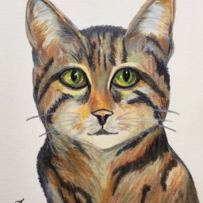 Bright and Beautiful Beasts - Green-eyed Tabby