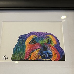 Bright and Beautiful Beasts - Colorful Dog - medium