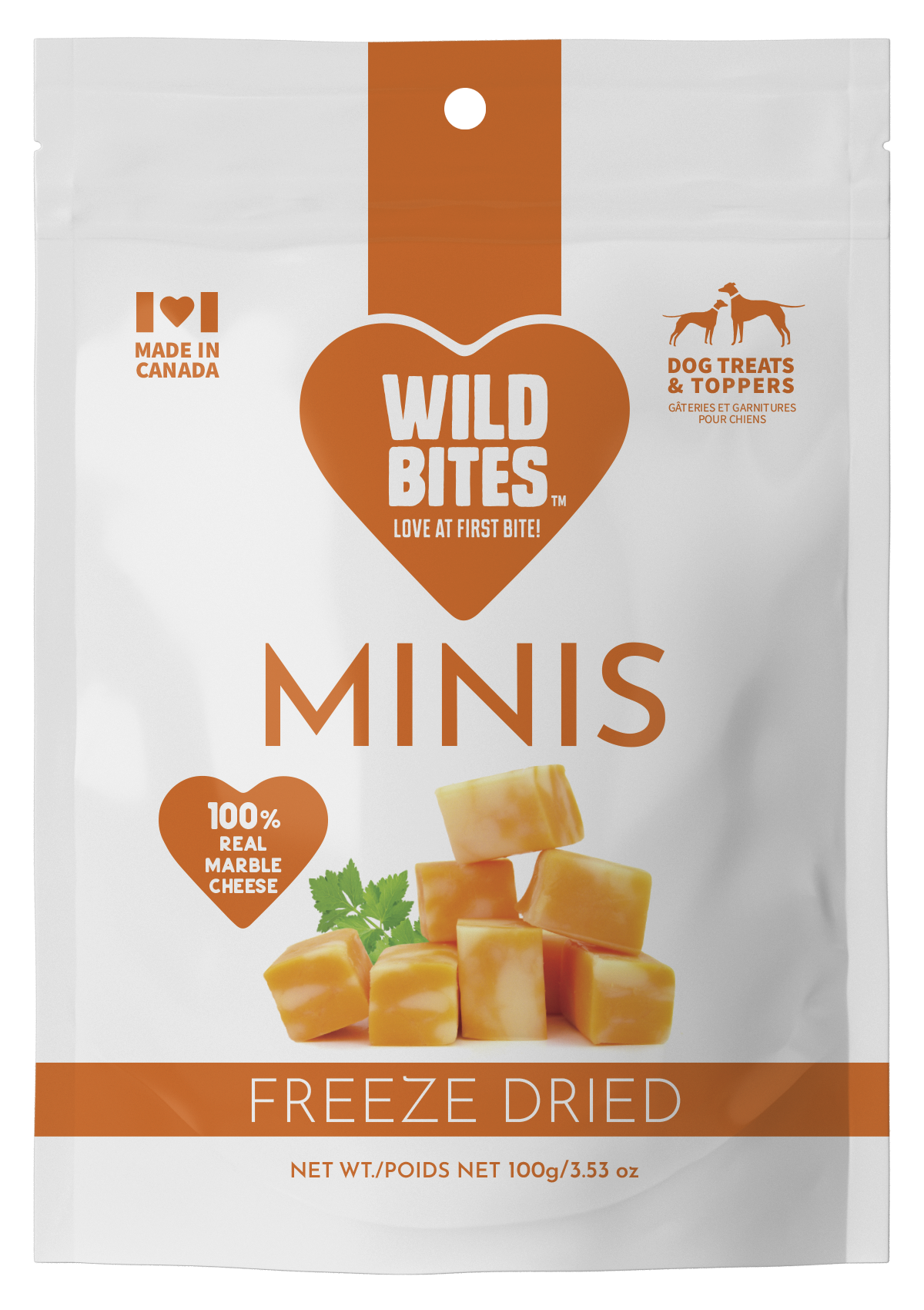 Wild Bites Wild Bites - Freeze Dried 100g - Marble Cheese