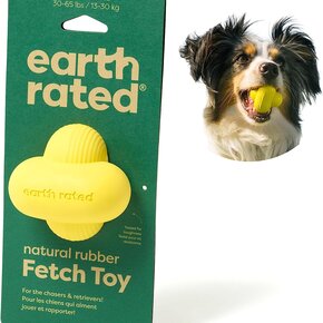 Earth Rated - Rubber Fetch Toy - Yellow