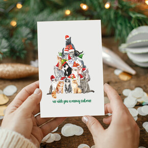 Paper + Petals - Wish you a Meowy Cmas - cat