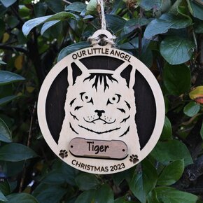 Laser Art YYC - Custom CAT Ornament