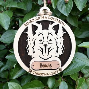Laser Art YYC - Custom DOG Ornament