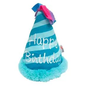 FouFou- Birthday Hat Crinkle Toy BLUE
