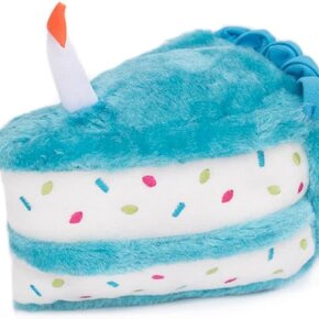 ZippyPaws - NomNomz "Birthday Cake" Toy  Blue
