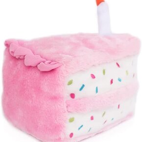 ZippyPaws - NomNomz "Birthday Cake" Toy Pink