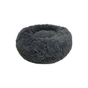 GOO-EEZ GOO-EEZ - Round Furry Plush Bed Dark Grey (LG)