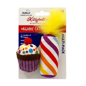 Huxley & Kent - Plush  Cupcake & Candle  Cat Toy