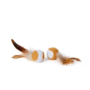 Budz-Cat toy ball with feather