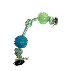 Pawtek Pawtek - Dental Toy - Knotted Rope w Spiked Balls