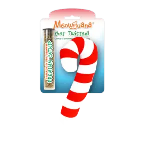 Meowijuana Meowijuana - Get Twisted Candy Cane w/Refillable Catnip