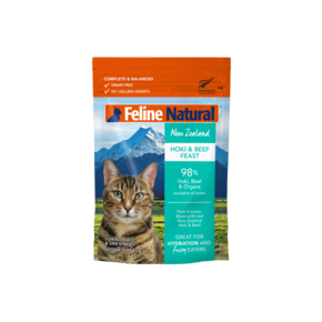K9 Natural Feline Natural - Beef & Hoki  3oz Pouch