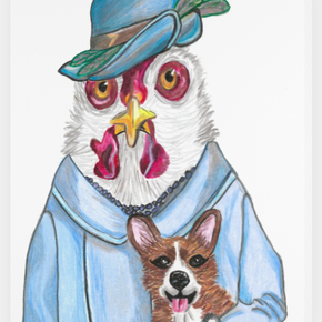 Bright and Beautiful Beasts - Hen Greeting Card