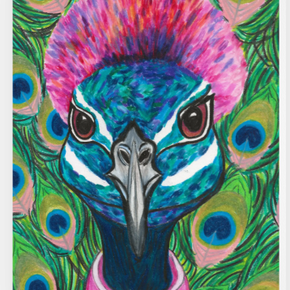 Bright and Beautiful Beasts - Peacock Greeting Card
