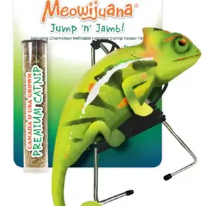 Meowijuana -  Chameleon Refillable Swinging Door Jamb Toy
