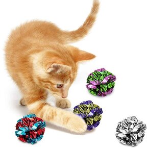 Simon's Simon's - Crinkle Ball 4pk - Cat Toy