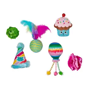 Fringe Studio Fringe - Happy Purr-Thday 6pc Cat Toys