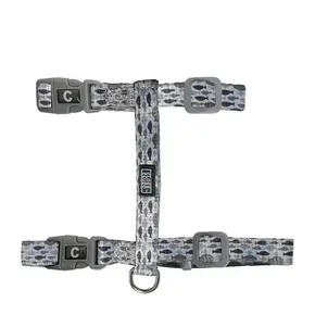 Cloe e Cluzo Cloe E Cluzo - Step in Cat Harness - Grey Fish