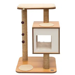 Catit - Vesper V-Base - Walnut - 56 x 56 x 81.5 cm